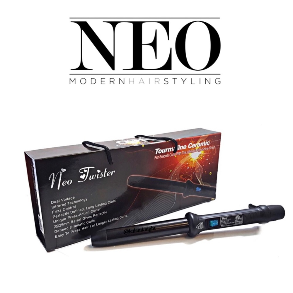 NEO Twister 25mm Tourmaline Clip-Free Curling Iron w/ Cool Tip